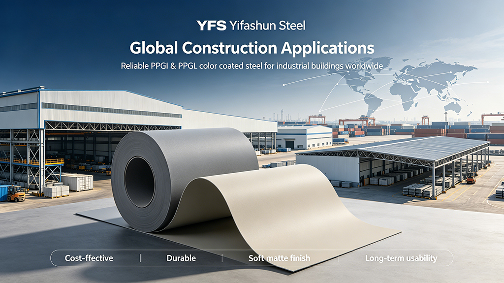YFS Launches Soft Texture PPGI & PPGL Color Coated Steel Sheets & Coils for Global Industrial Construction Projects
